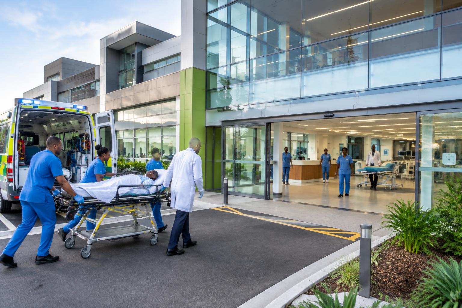 DGI HOSPITAL doctors and nurses providing compassionate patient care in a modern African medical facility